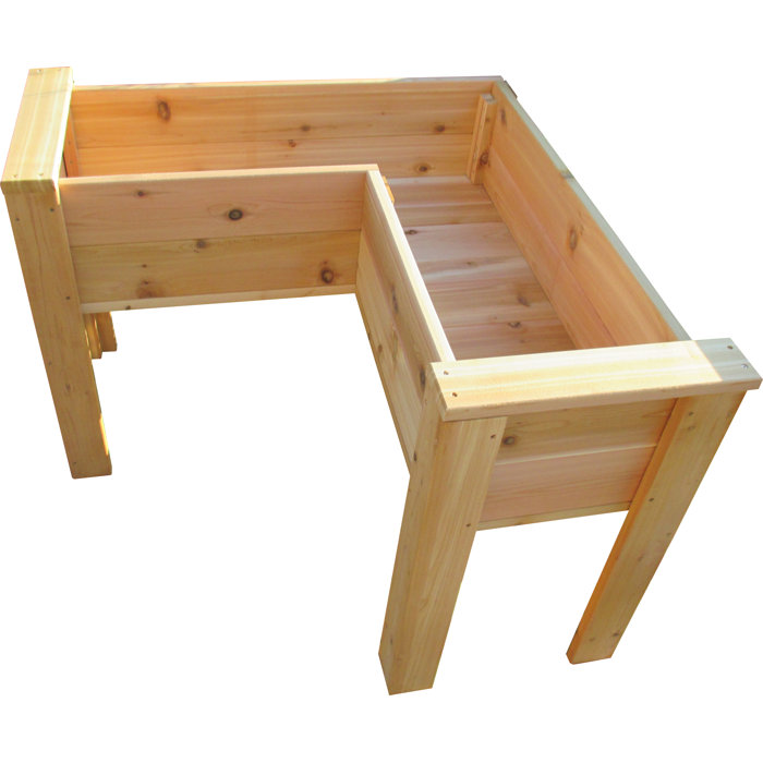 Arlmont & Co. Blairsburg Handmade Wood Elevated Planter & Reviews Wayfair